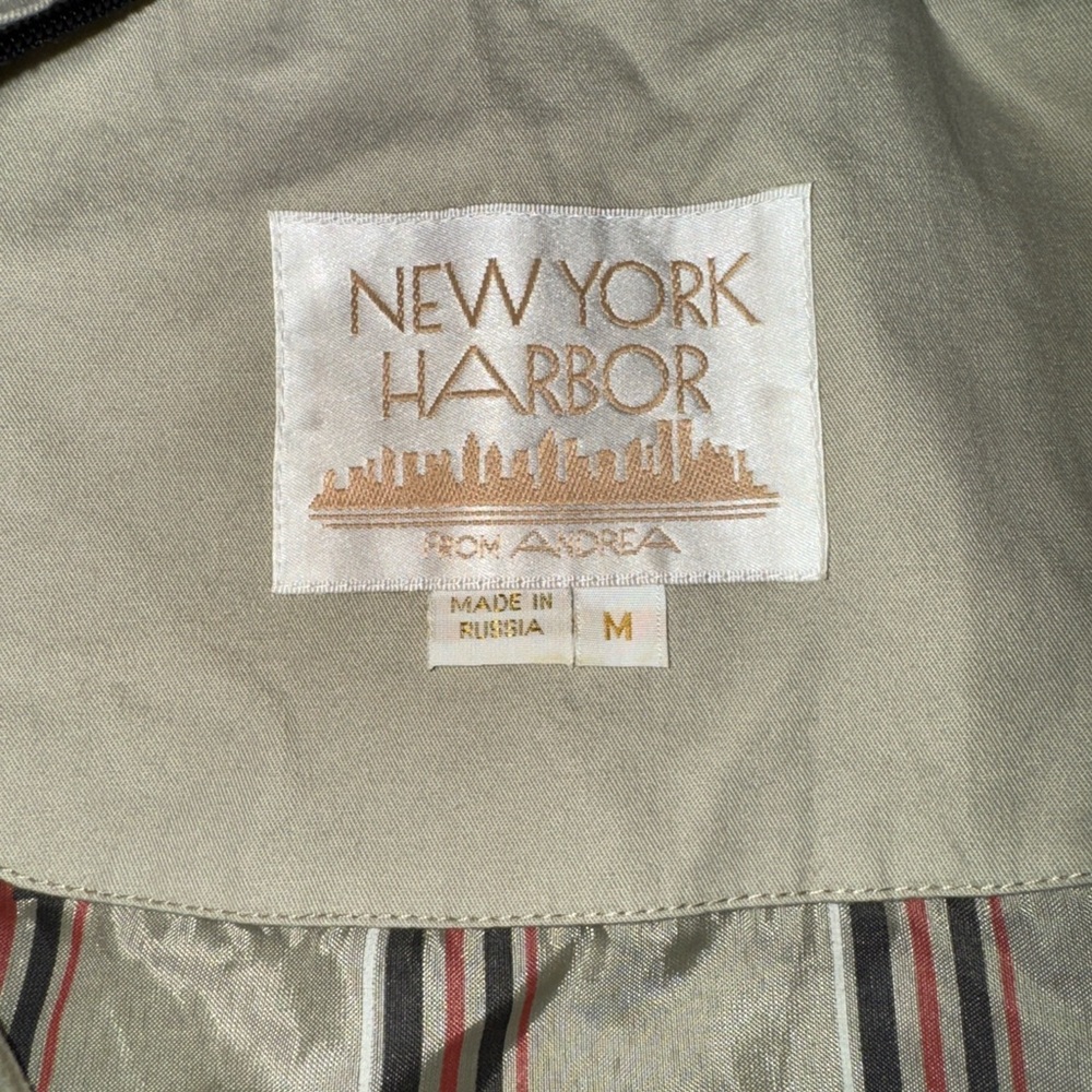 New York Harbor by Andrea beautiful beige 100% Cotton Hooded Jacket! - Picture 2 of 7
